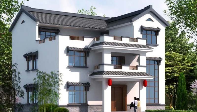 甘孜新中式三层别墅设计，公共空间宽敞更显大气